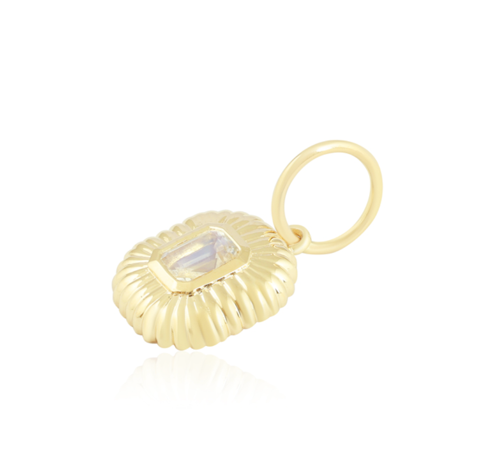 Gold Moonstone Charm