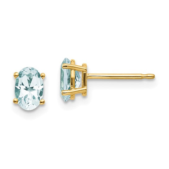 Aquamarine Stud Earrings