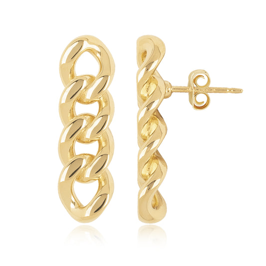 Chain Link Stud Earrings