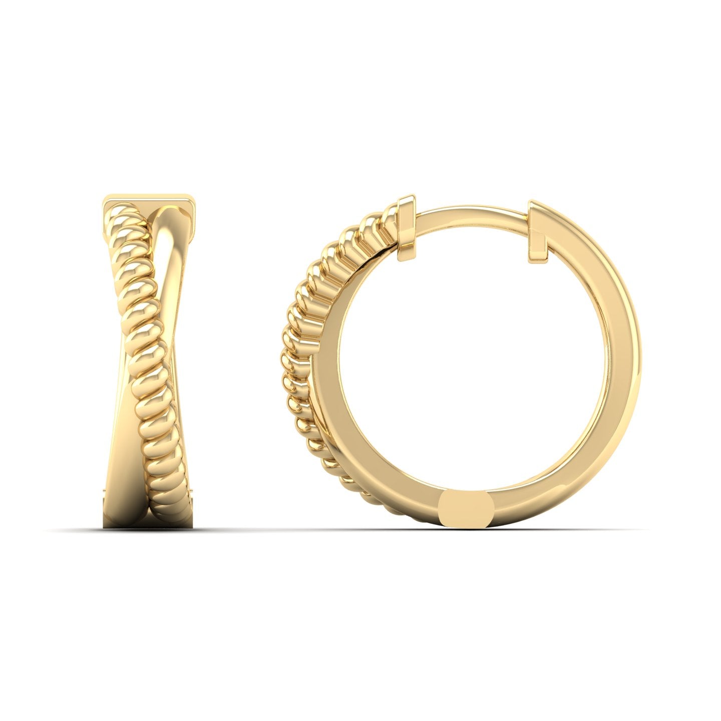 Twisted Gold Hoop Earrings