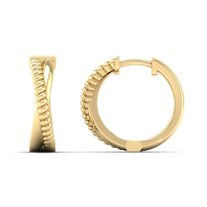 Twisted Gold Hoop Earrings