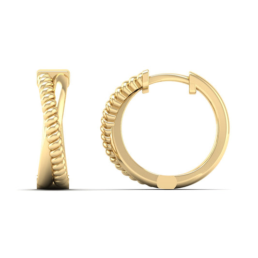 Twisted Gold Hoop Earrings