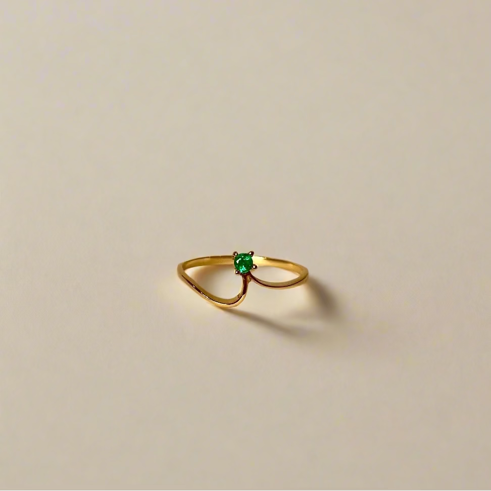 Solitaire Emerald Ring