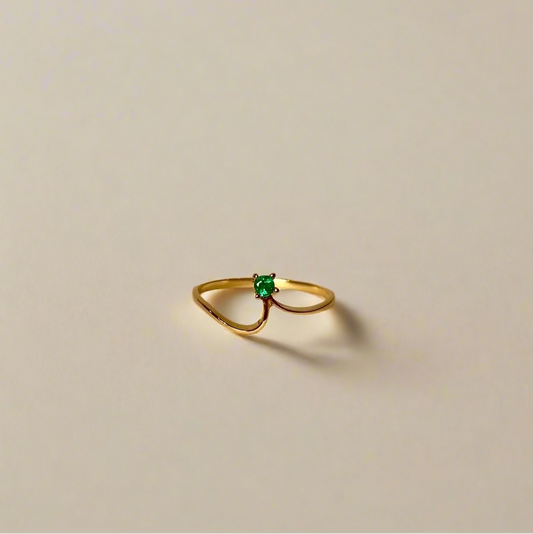 Solitaire Emerald Ring