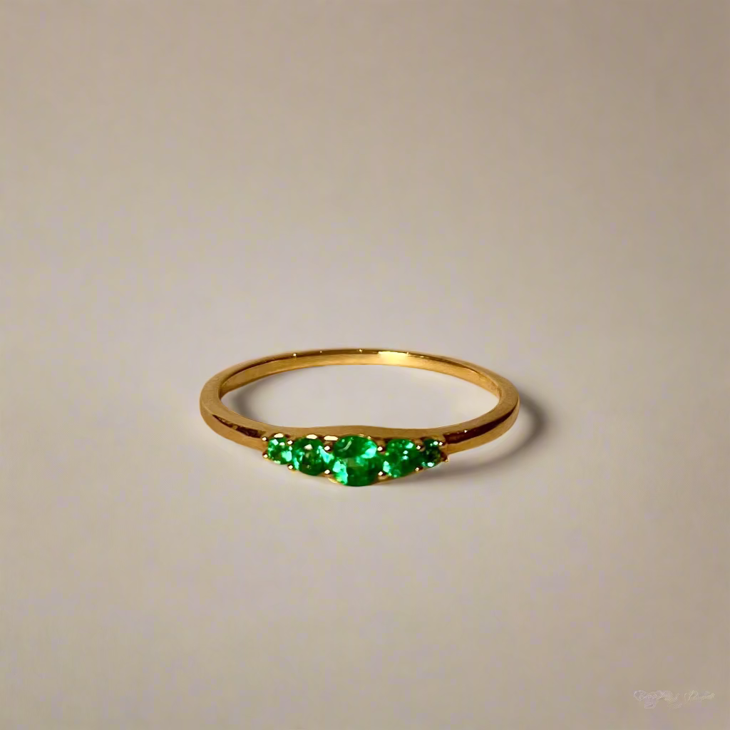Emerald Arc Ring