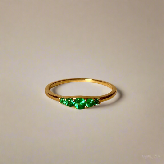 Emerald Arc Ring