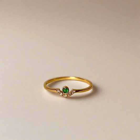 Emerald Crown Ring