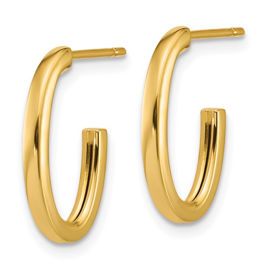 Gold Oval Hoop Earrings