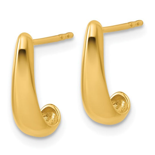Curved Drop Half-Hoop Earrings