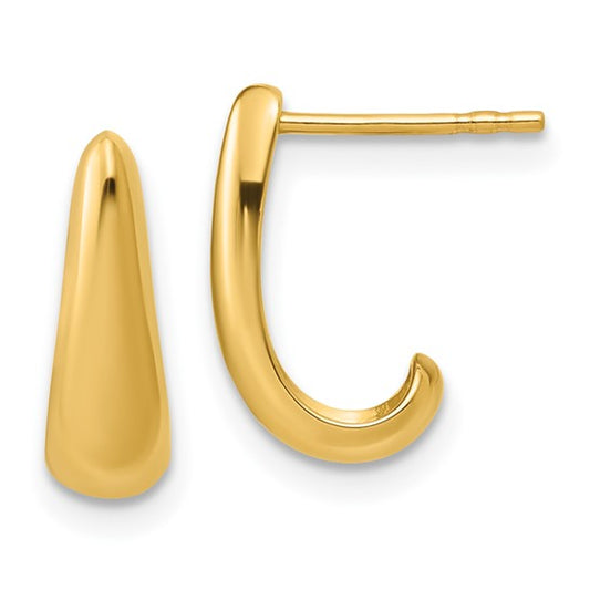 Curved Drop Half-Hoop Earrings