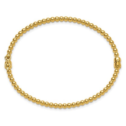 Gold Beaded Bangle Bracelet