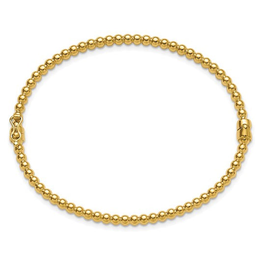 Gold Beaded Bangle Bracelet