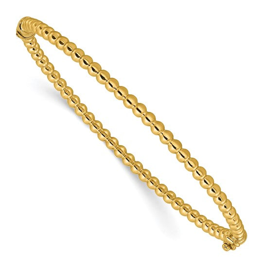Gold Beaded Bangle Bracelet