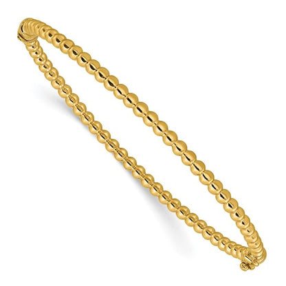 Gold Beaded Bangle Bracelet