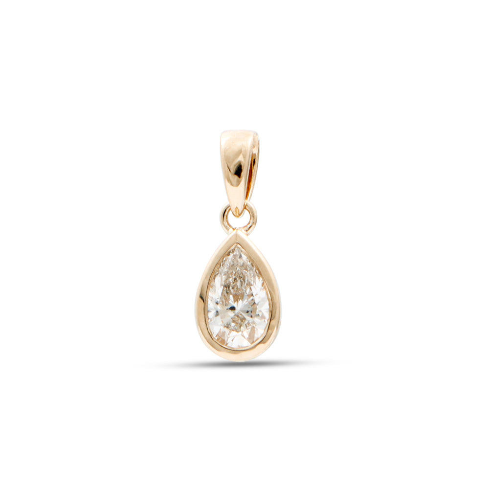 Pear Diamond Charm