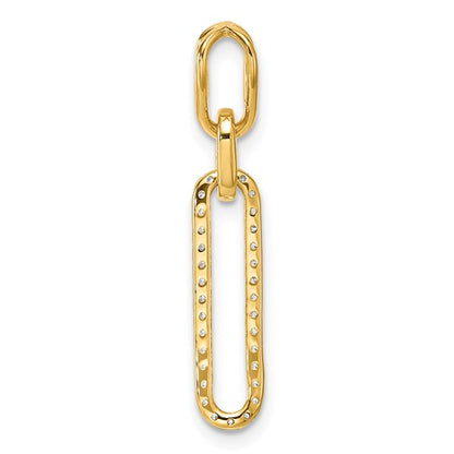 Paperclip Link Diamond Charm