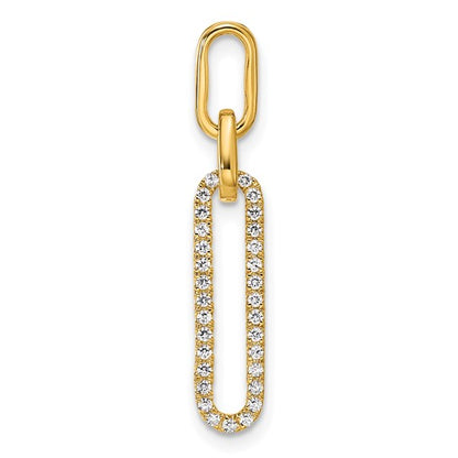 Paperclip Link Diamond Charm
