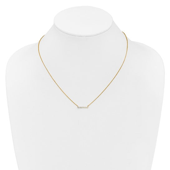 Diamond Bar Necklace