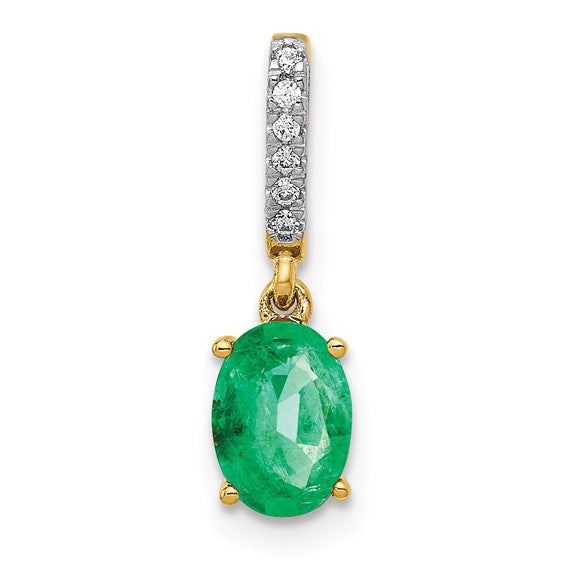 Emerald Diamond Charm