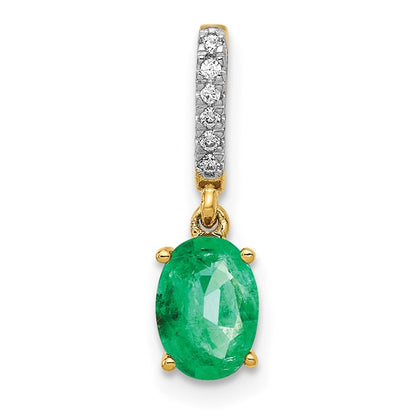 Emerald Diamond Charm