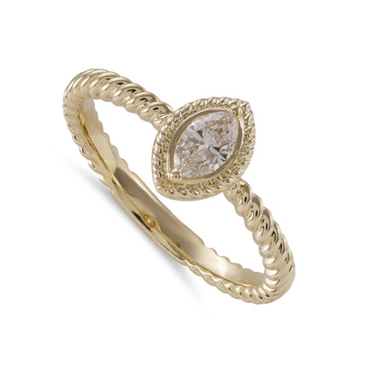 Marquise Twist Ring