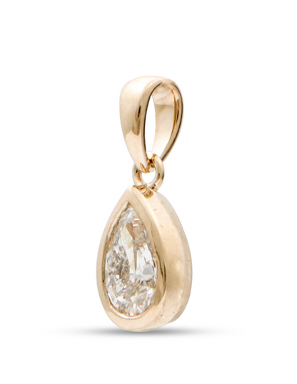 Pear Diamond Charm