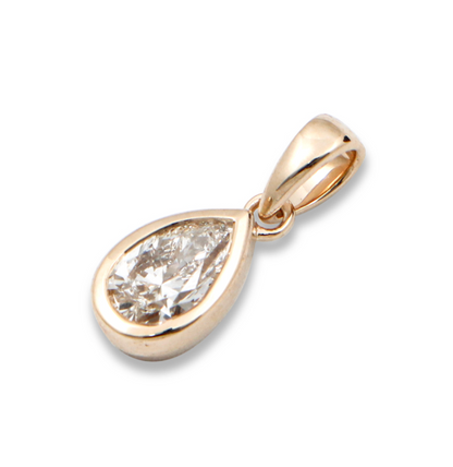 Pear Diamond Charm