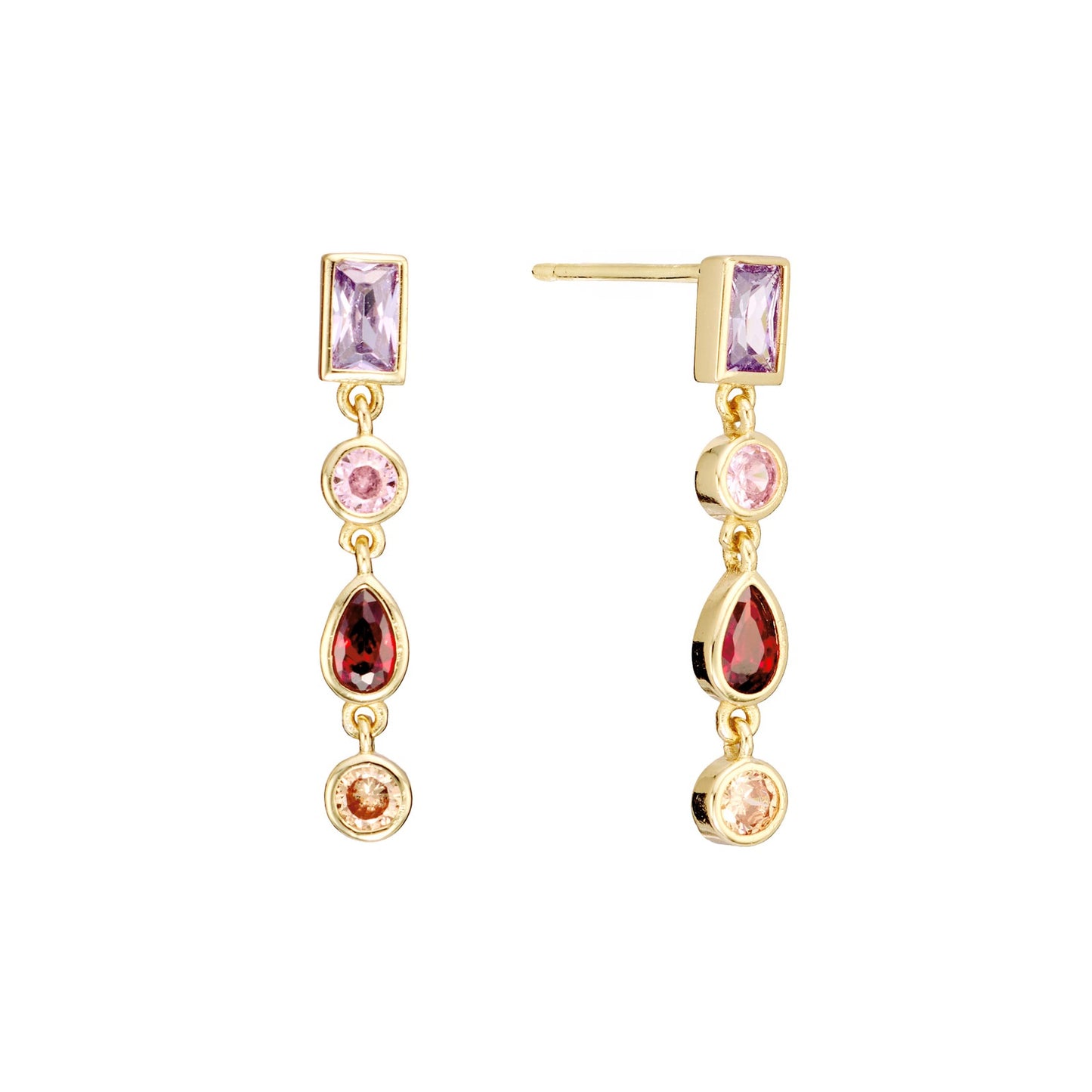 Cascade Gem Drop Earrings