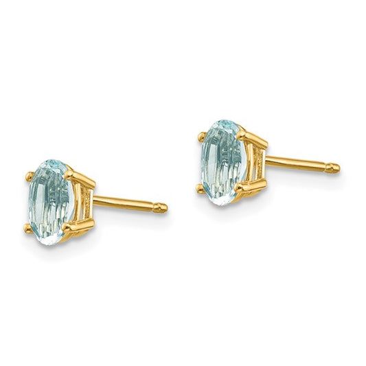 Aquamarine Stud Earrings