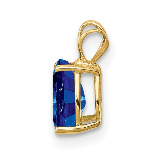 Pear Sapphire Charm