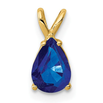 Pear Sapphire Charm