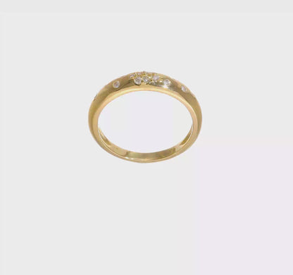 Gold Sparkled Diamond Ring