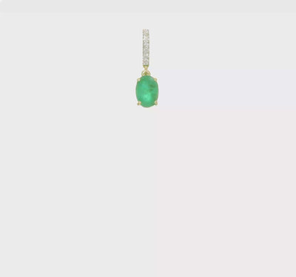 Emerald Diamond Charm